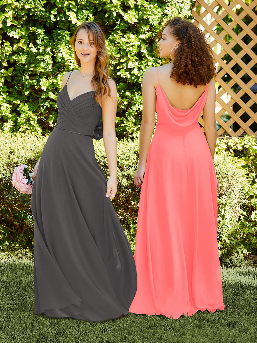 Cowl Back Bridesmaid Dress