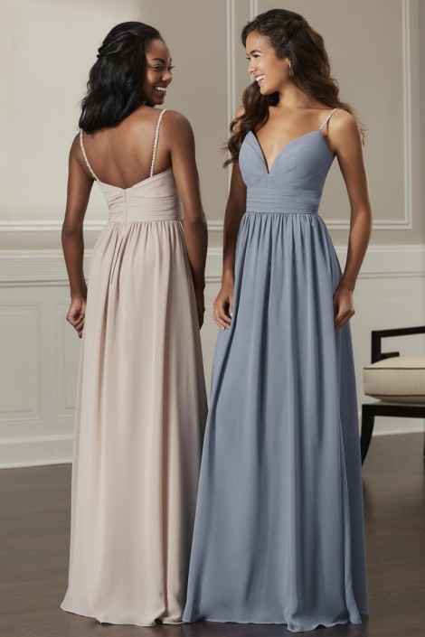 French Novelty: Christina Wu 22867B Modern Bridesmaid Dress with Rhinestones