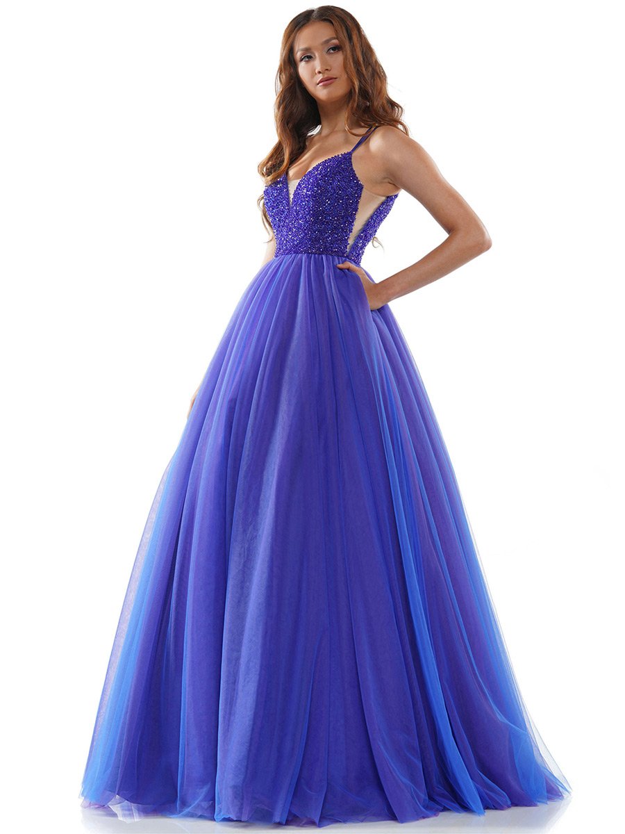 French Novelty: Colors Dress 2382 Strappy Back Prom Gown