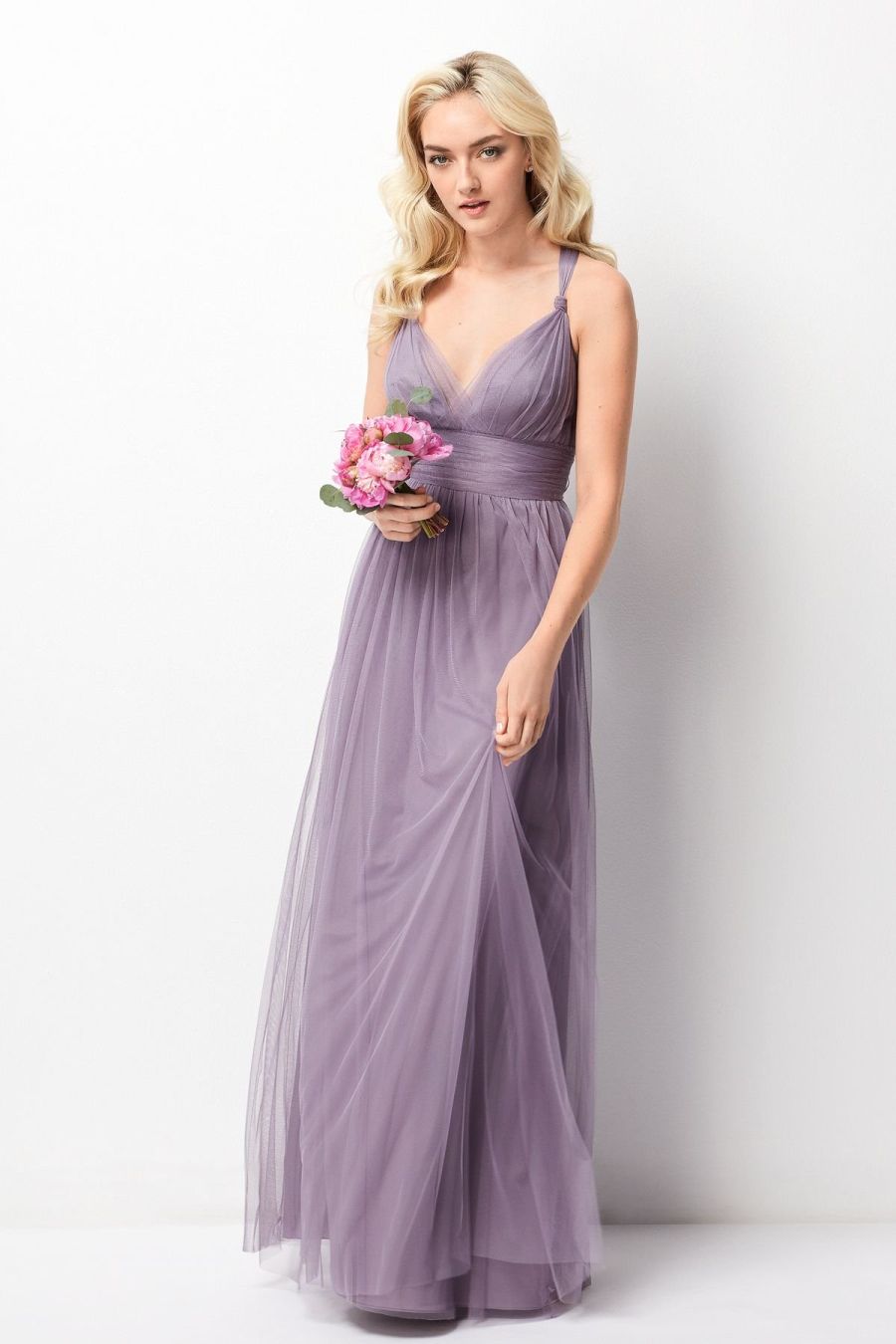 Size 6 Heather Wtoo 244 Bridesmaid Dress with Convertible Neckline ...