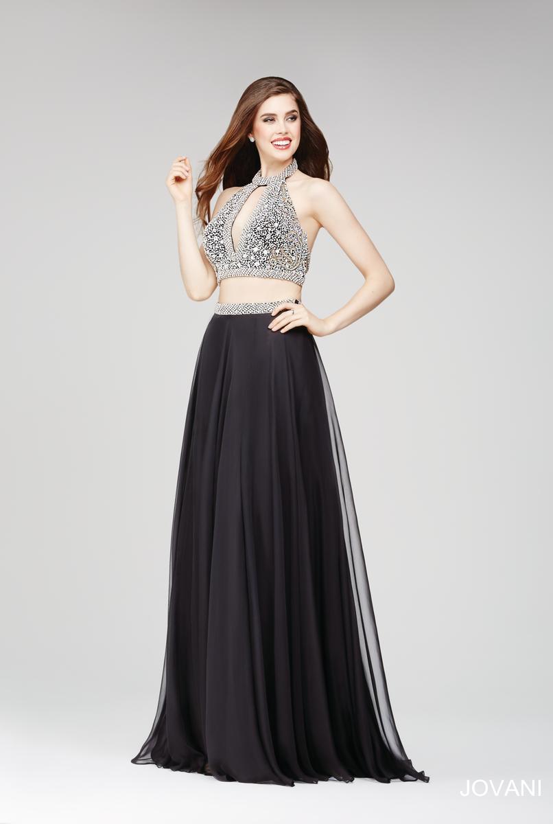 Jovani 24872 Two Piece Prom Dress: French Novelty