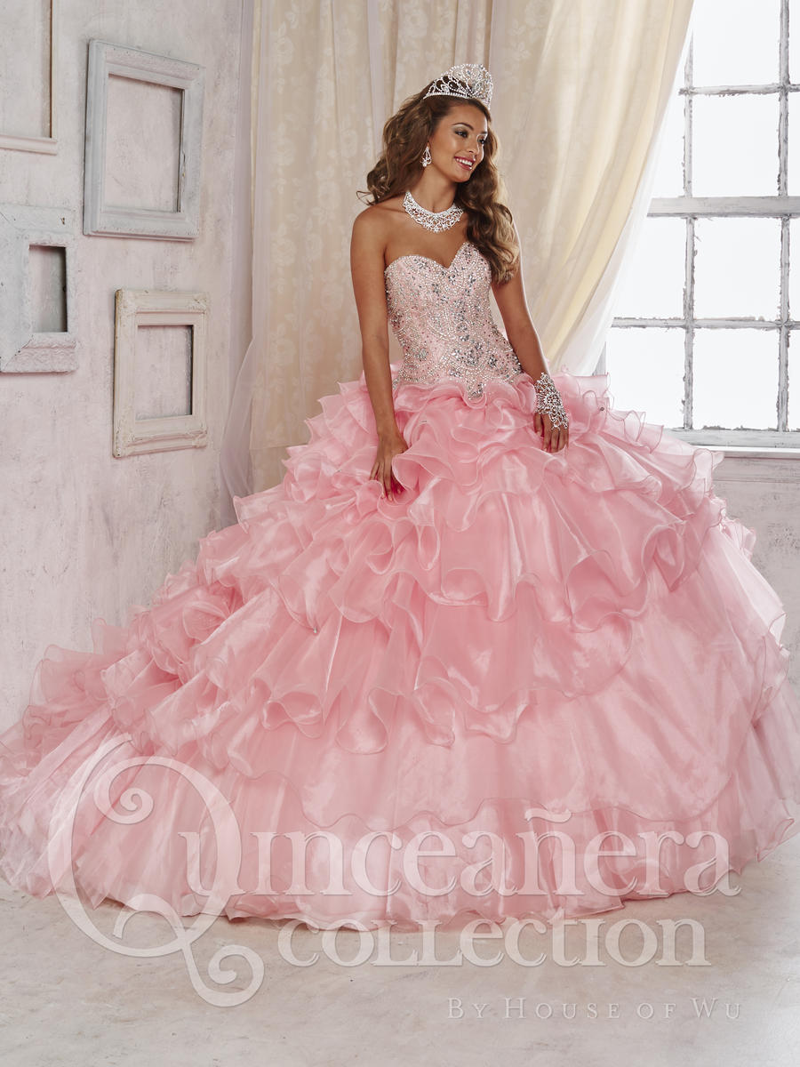 House of Wu 26824 Ruffle Quinceanera Dress with Stones: French Novelty