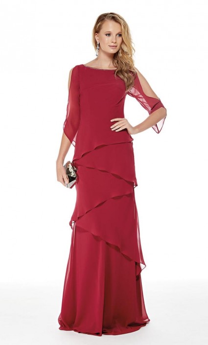 tiered chiffon mother of the bride dresses