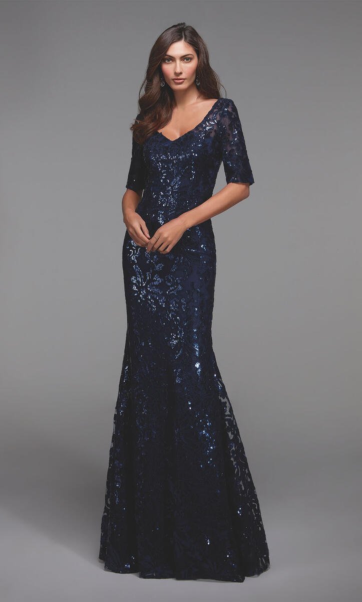 French Novelty: Alyce 27497 Elegant Sequin MOB Gown