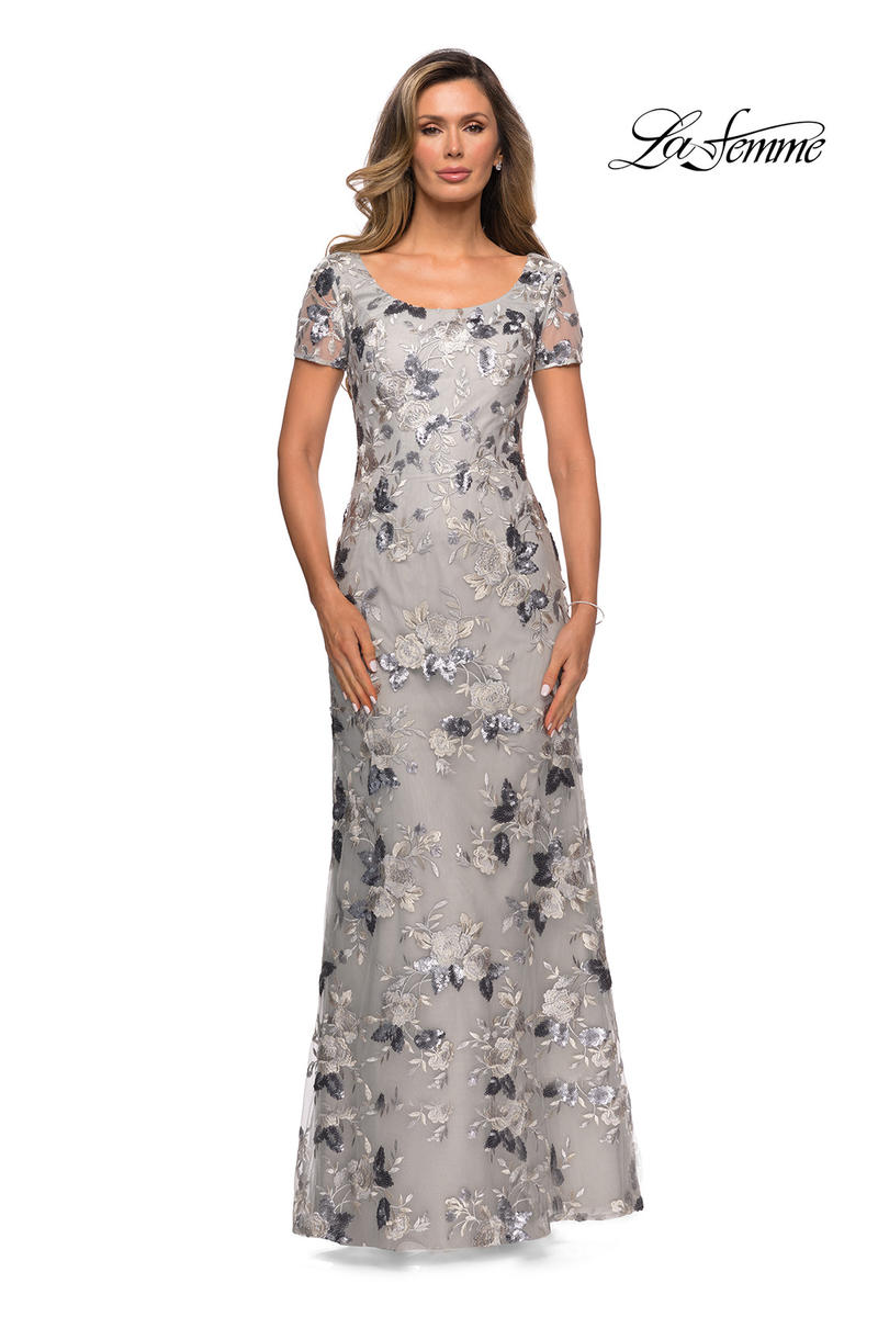 French Novelty: La Femme 27991 Awesome Floral Lace Gown