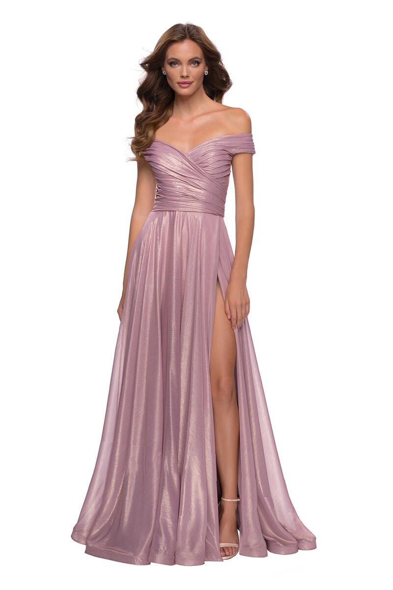 La Femme Chiffon Prom Dress