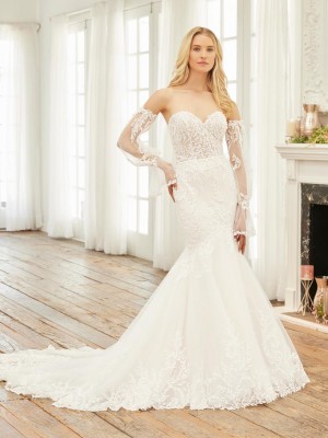 Adrianna Papell 31076 Louisa V-Neck Wedding Gown