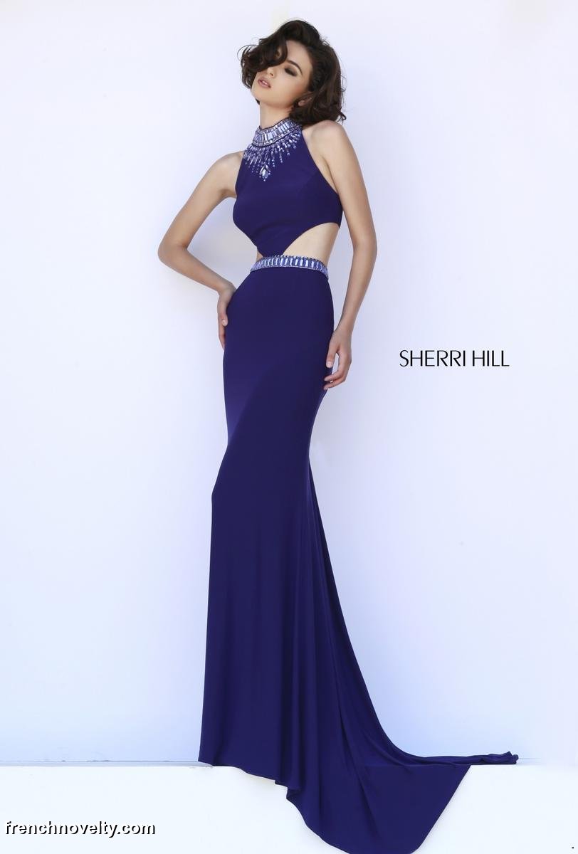 French Novelty: Sherri Hill 32064 Gown with Cutout Sides