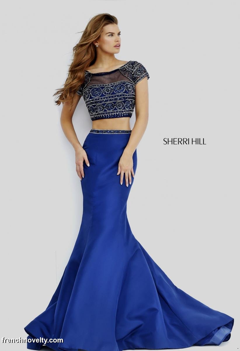 Sherri Hill 32337 Two Piece Gown with Beading: French Novelty