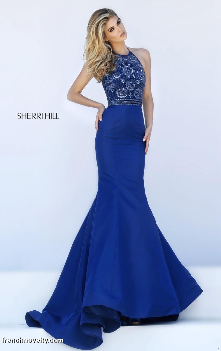 Sherri Hill 32349 Halter Beaded Mermaid Dress: French Novelty