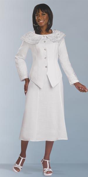 French Novelty: Lisa Rene 3278W Womens White Church Suit