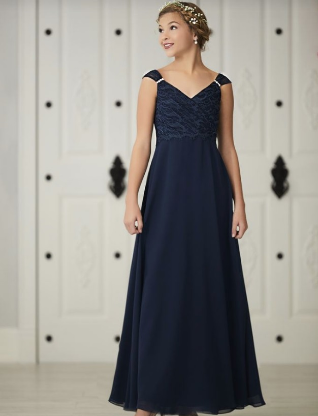 Navy junior bridesmaid dress best sale