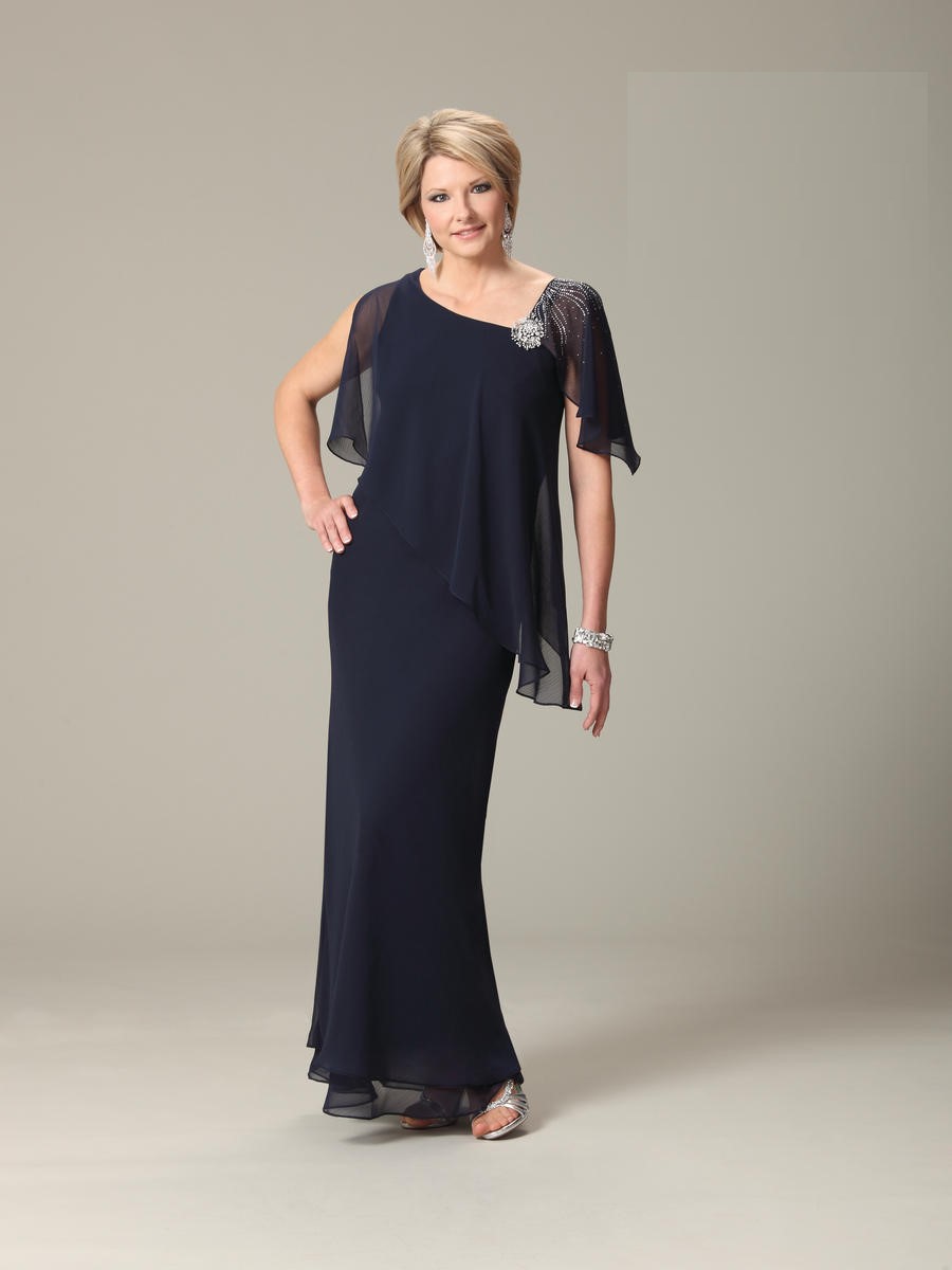 charcoal mother of the bride dress