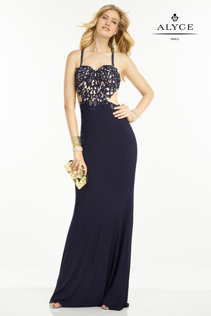 French Novelty: Alyce BDazzle 35760 Stunning Jersey Formal Dress