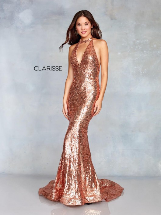 halter mermaid prom dress