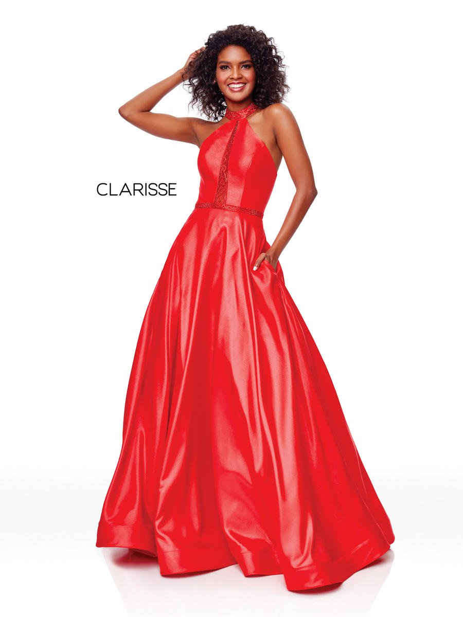 French Novelty Clarisse 3753 Shimmer Mikado Prom Gown