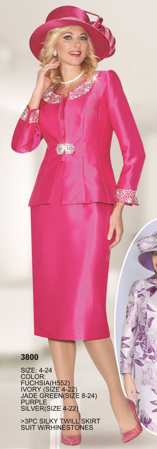 Size 20 Pink Lily and Taylor 3800 Womens 3pc Suit with Rhinestones ...