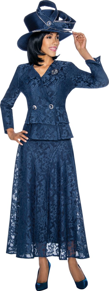 Susanna 3860 Ladies Lace Church Suit: French Novelty