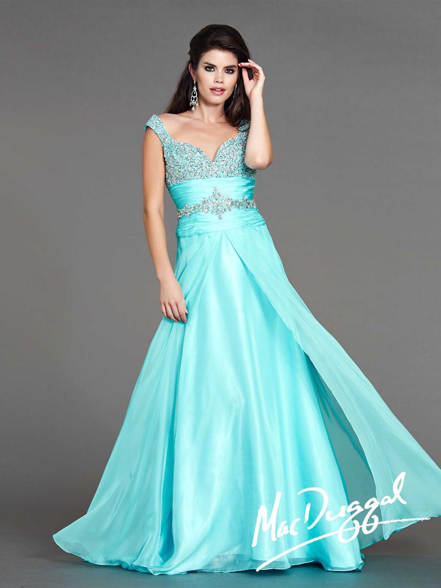 MacDuggal Flash 40322L Gown with Wide Straps: French Novelty