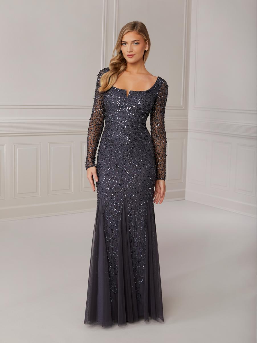 Adrianna papell outlet long sleeve gown