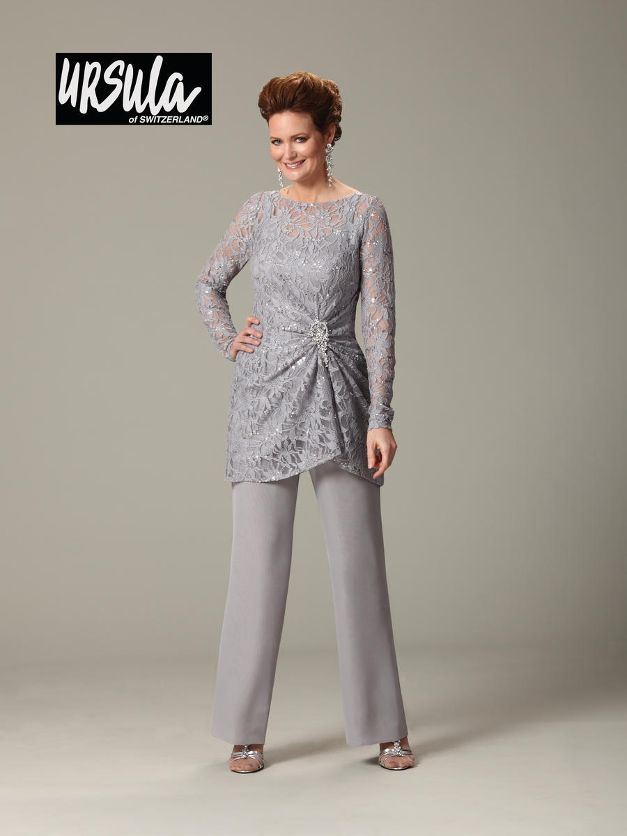 Ursula 43177 Plus Size Lace Mothers Wedding Pant Suit - French Novelty