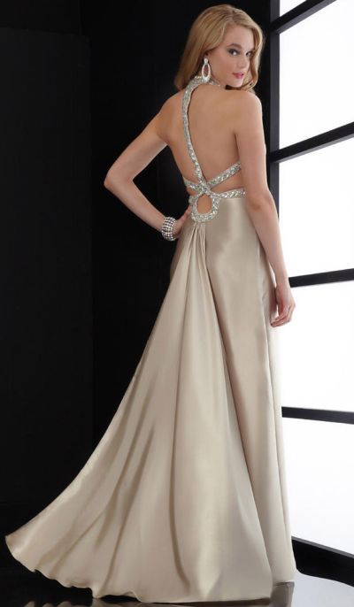 Jasz Elegant Prom Dress with Sexy Keyhole Back 4512: French Novelty