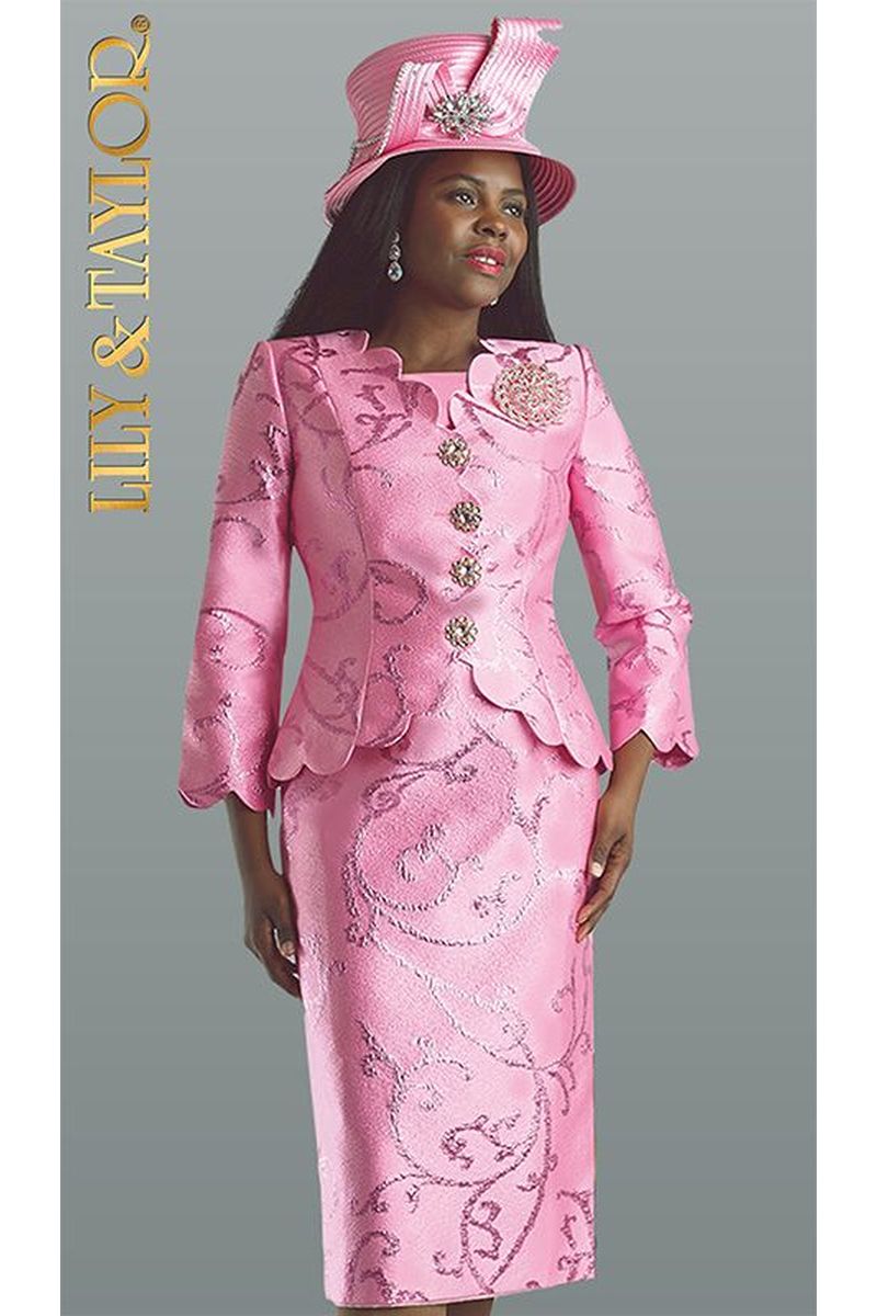 Pink church outlet suit