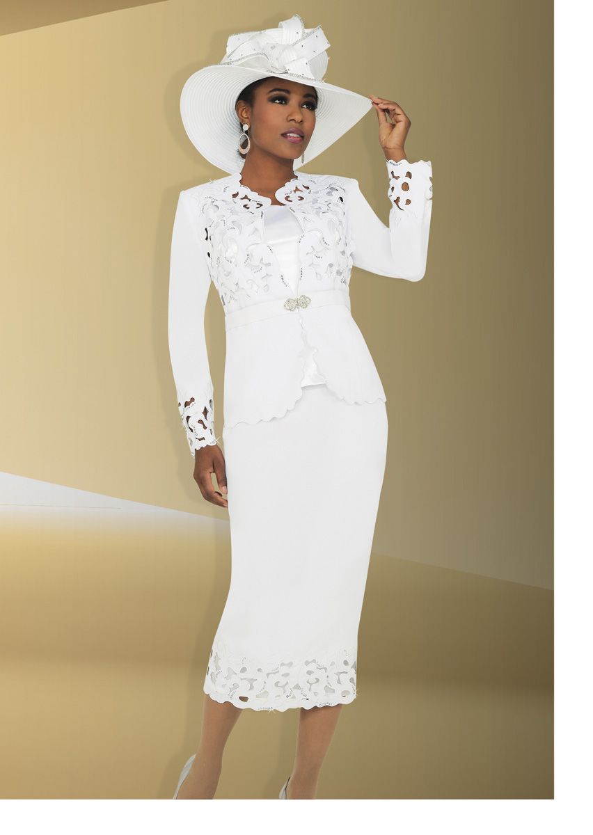 Ben Marc 47747 Womens Church Suit with Cut Work - French Novelty