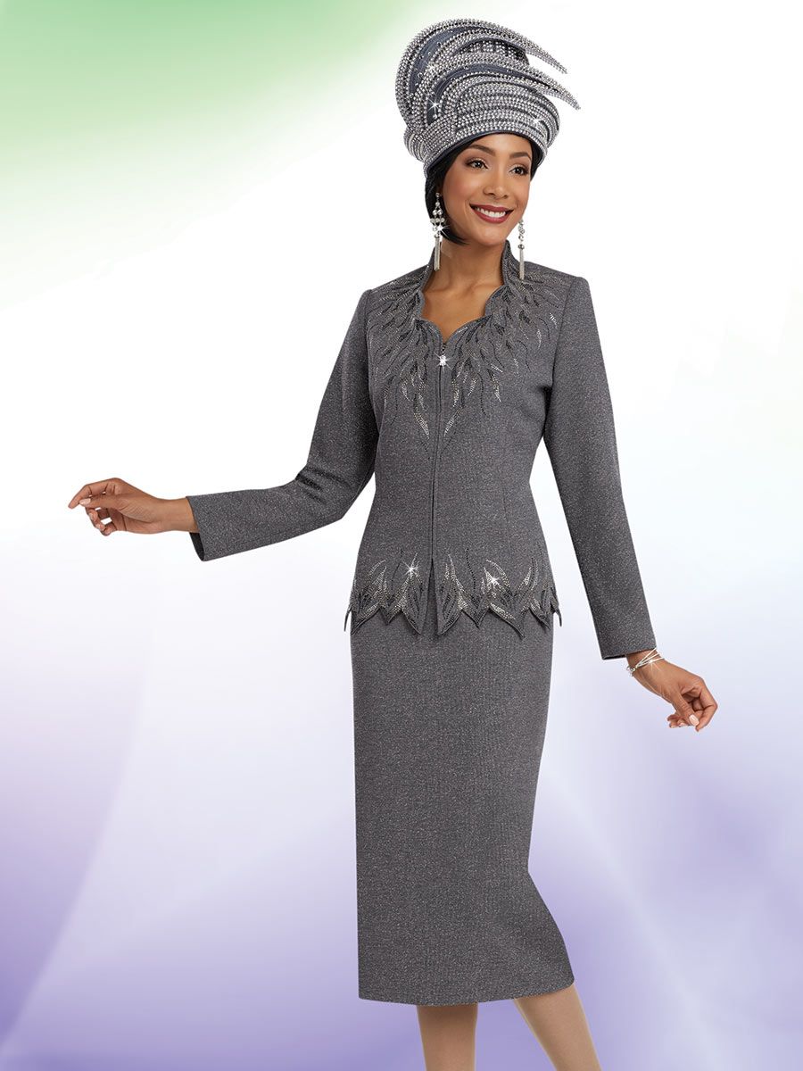 French Novelty Ben Marc 48057 Womens Knit Church Suit