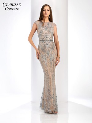 Clarisse Couture 4916 Embroidered Evening Dress