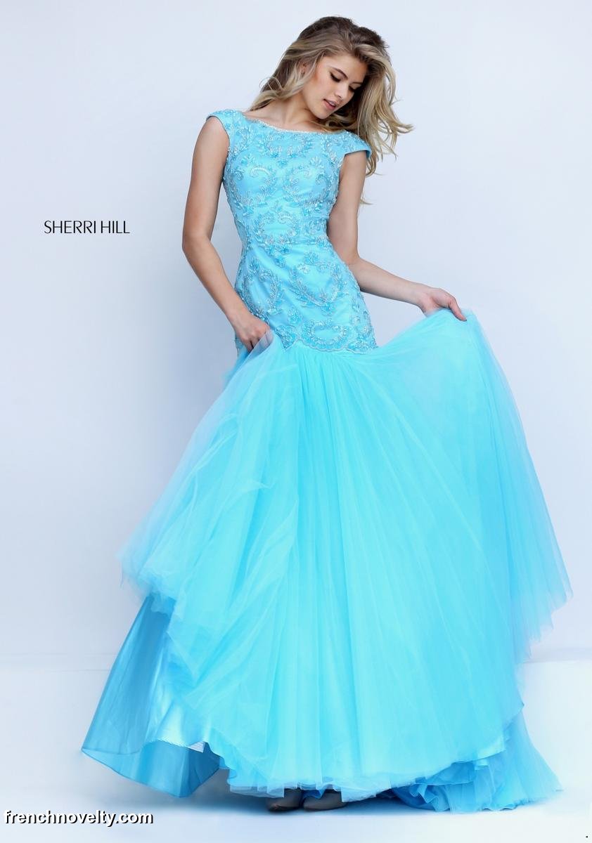 sherri hill cap sleeve dress