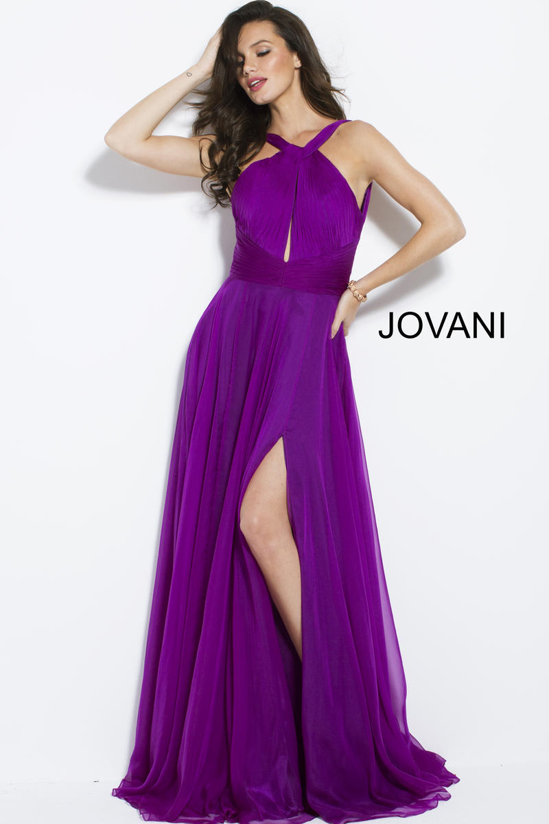 French Novelty: Jovani 50612 Chiffon Keyhole Prom Gown