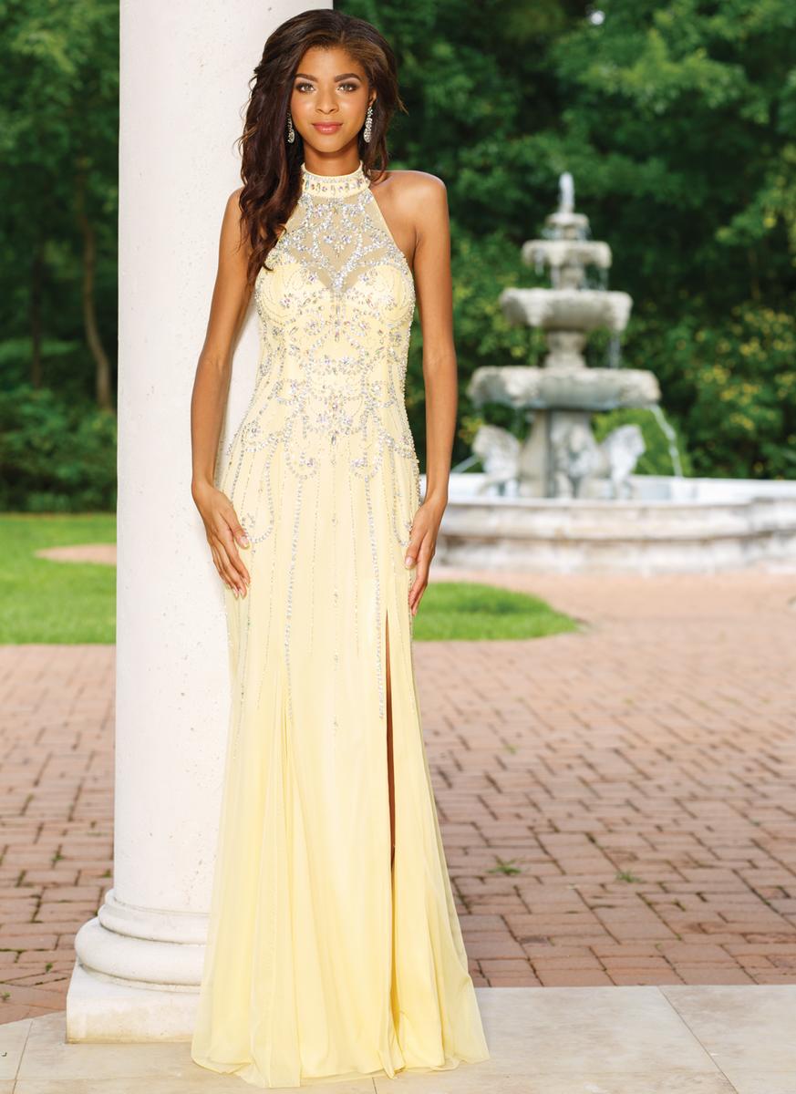 French Novelty: Sean Collection 50994 Halter Beaded Prom Gown