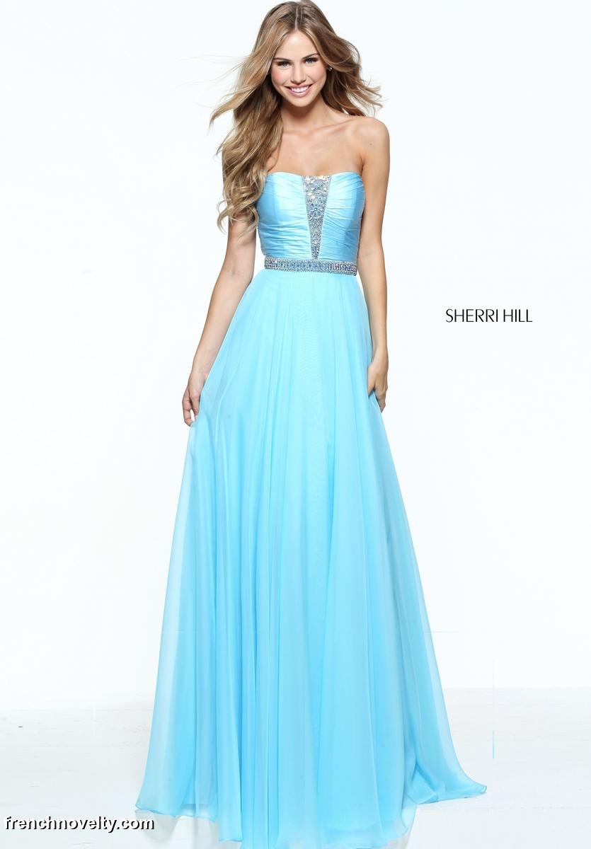 Sherri Hill 51002 Prom Dress with Flowy Skirt: French Novelty