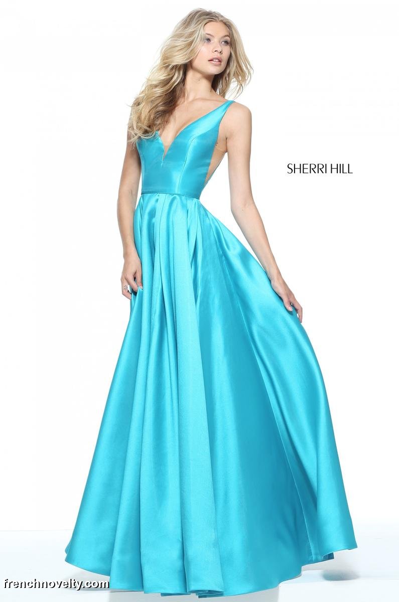 Sherri Hill 51120 Ball Gown with Sheer Side Cutouts: French Novelty