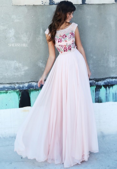 Sherri hill hot sale embroidered dress