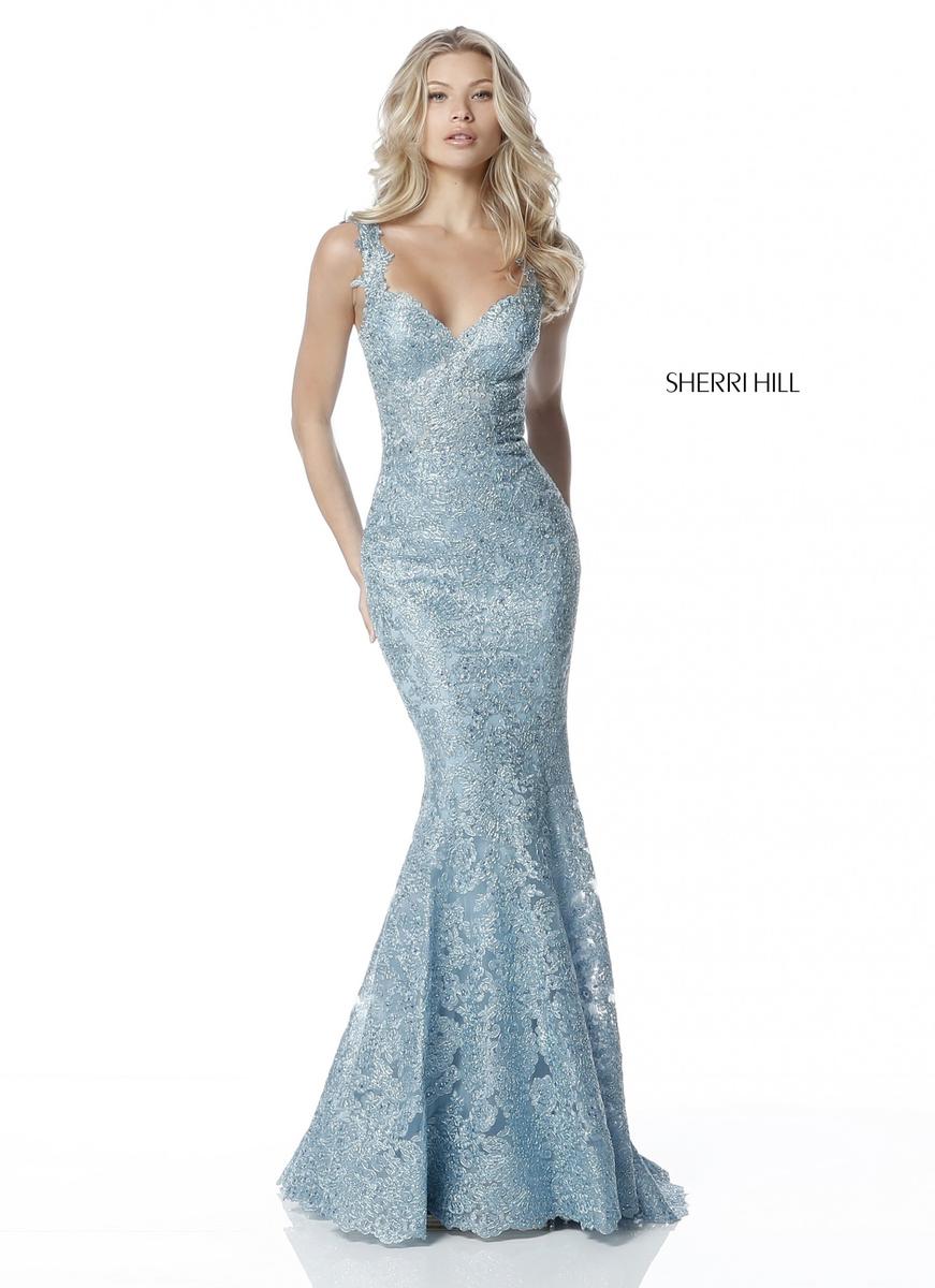 Sherri Hill 51571 Lace Prom Dress: French Novelty