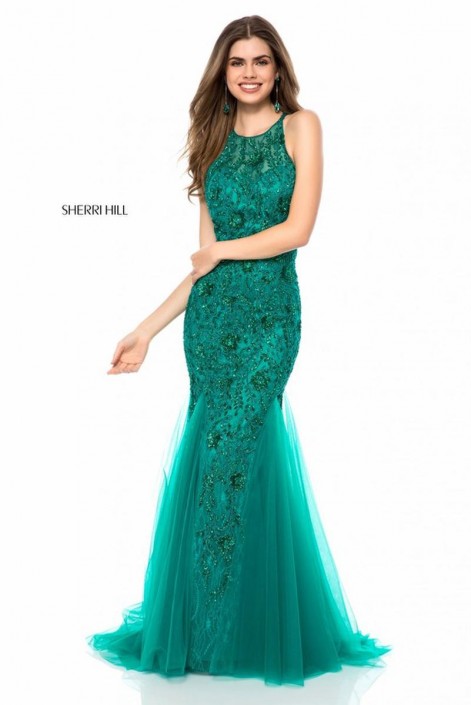 turquoise mermaid prom dresses