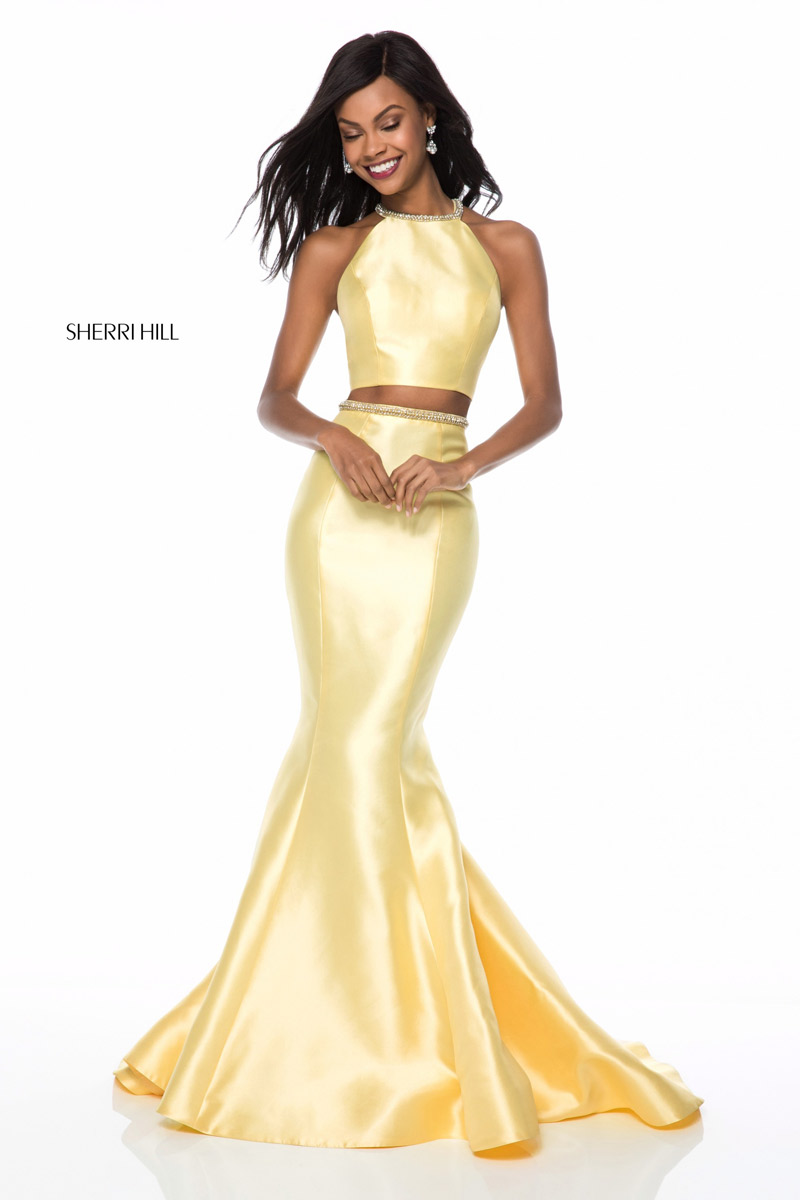 French Novelty: Sherri Hill 52024 Strappy Back 2 Piece Prom Dress