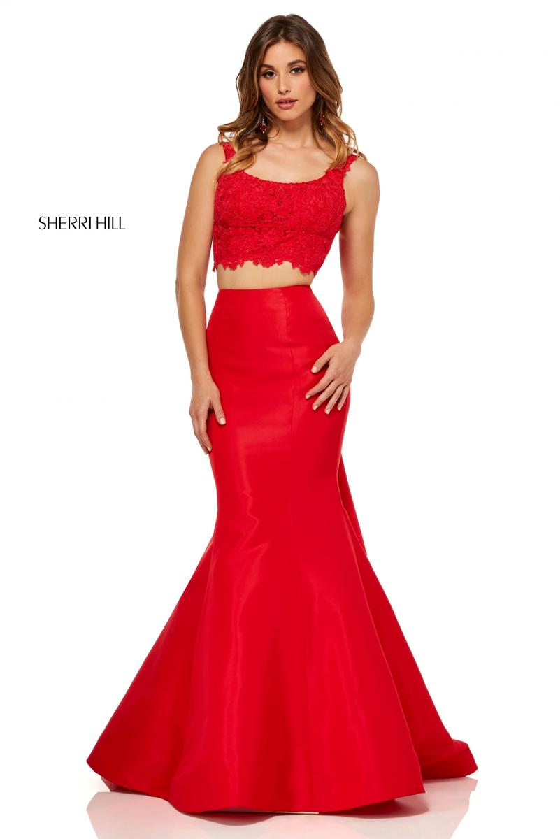 French Novelty: Sherri Hill 52528 Bow Back 2 Piece Prom Dress