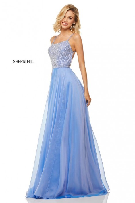 light blue sherri hill prom dress