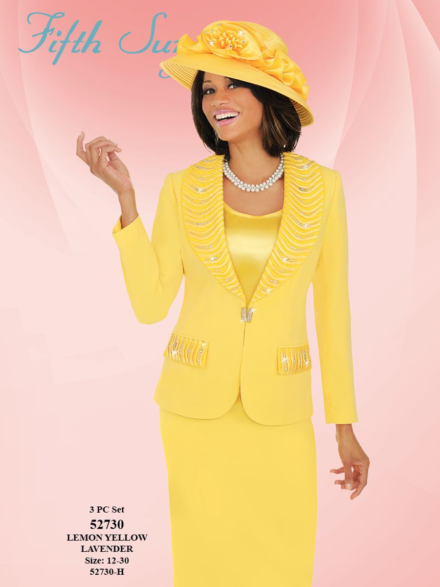 Ben Marc 52730 Fifth Sunday Womens Embellished Church Suit: French Novelty