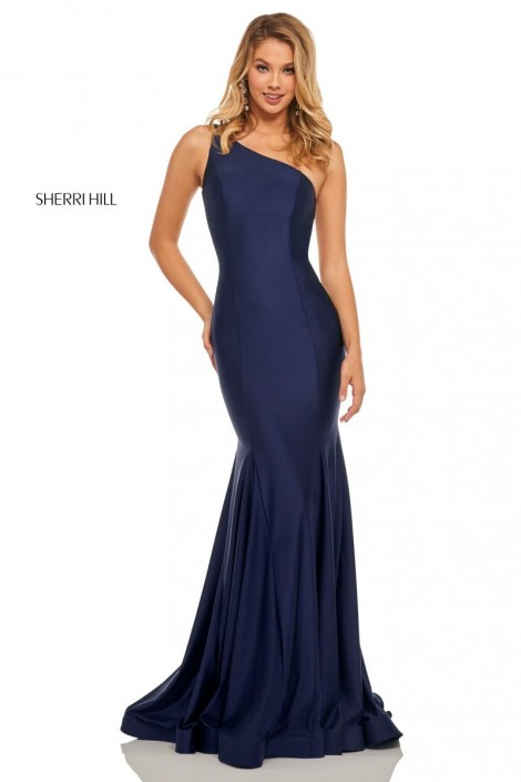 sherri hill navy prom dress