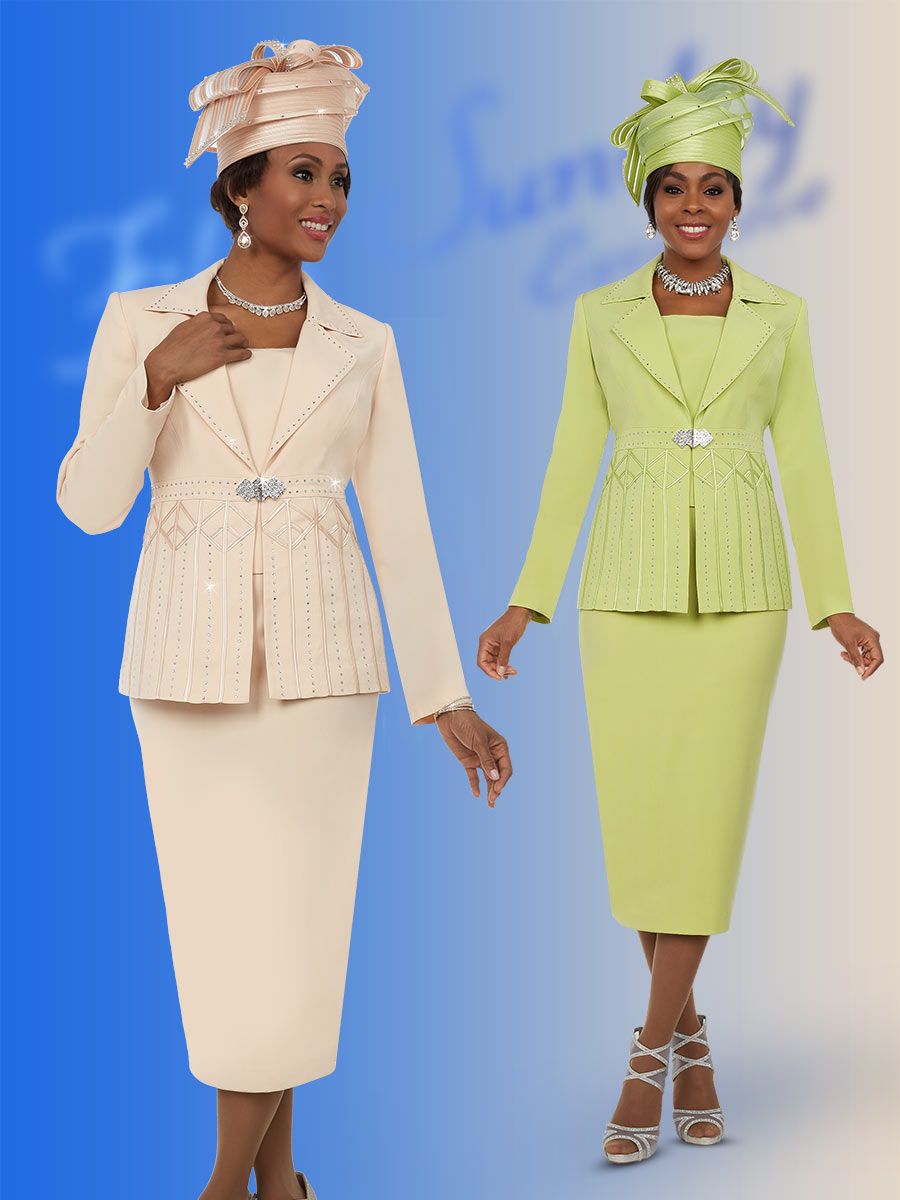 Ben Marc Fifth Sunday 52871 Ladies Designer Church Suit: French Novelty