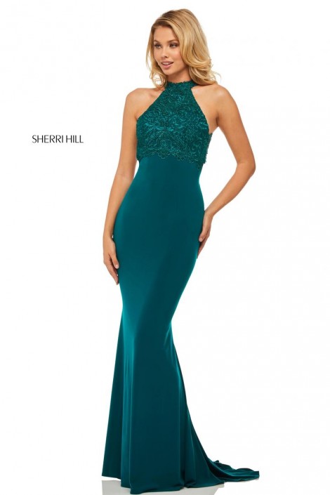 high neck prom dress