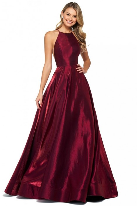 sherri hill satin prom dress