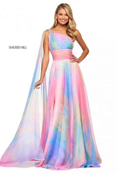 tie dye formal gown