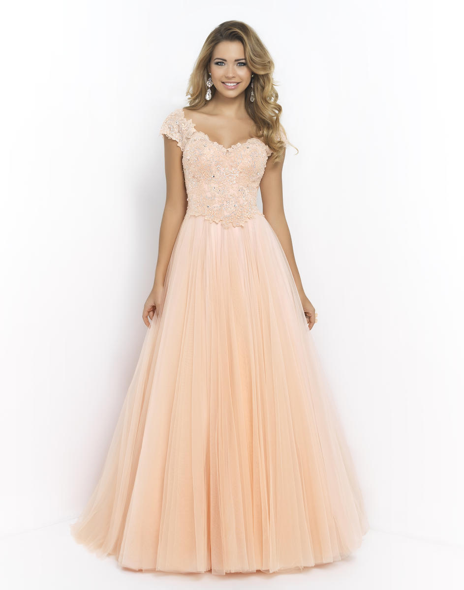 Pink by Blush 5403 Beaded Lace Ball Gown - French Novelty