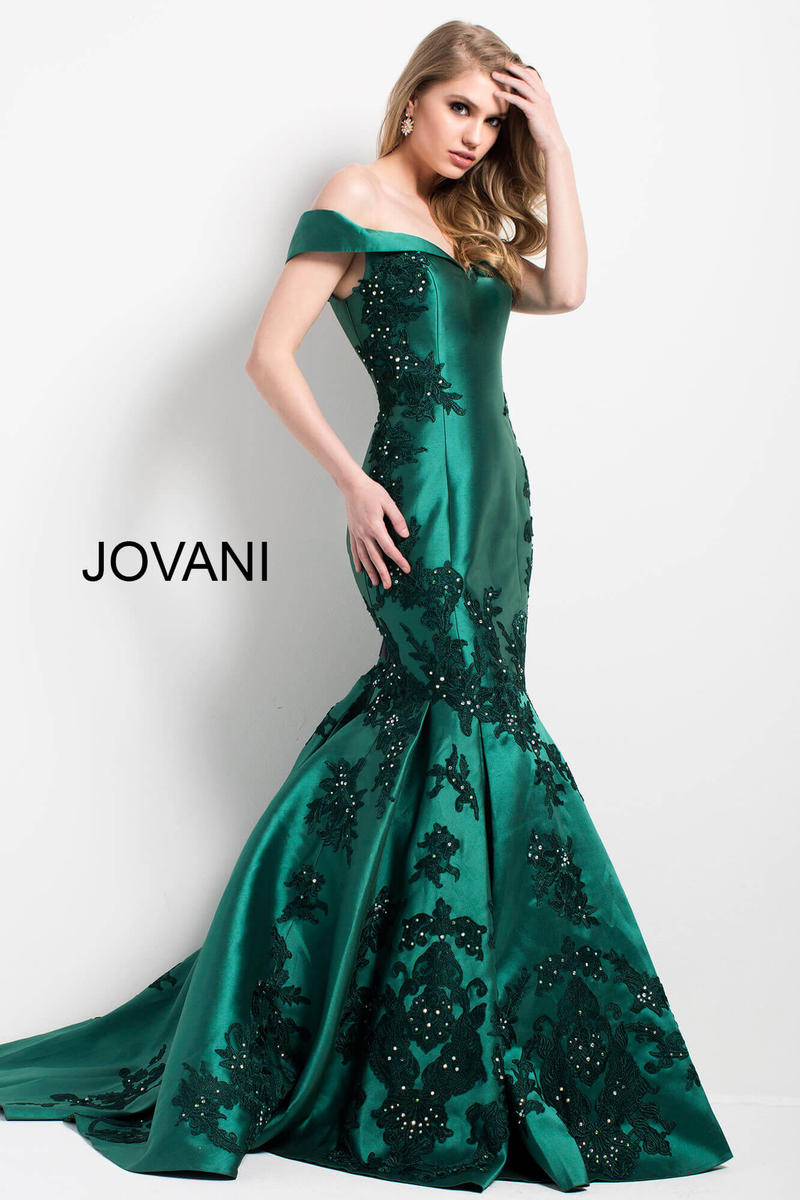 jovani off the shoulder mermaid dress