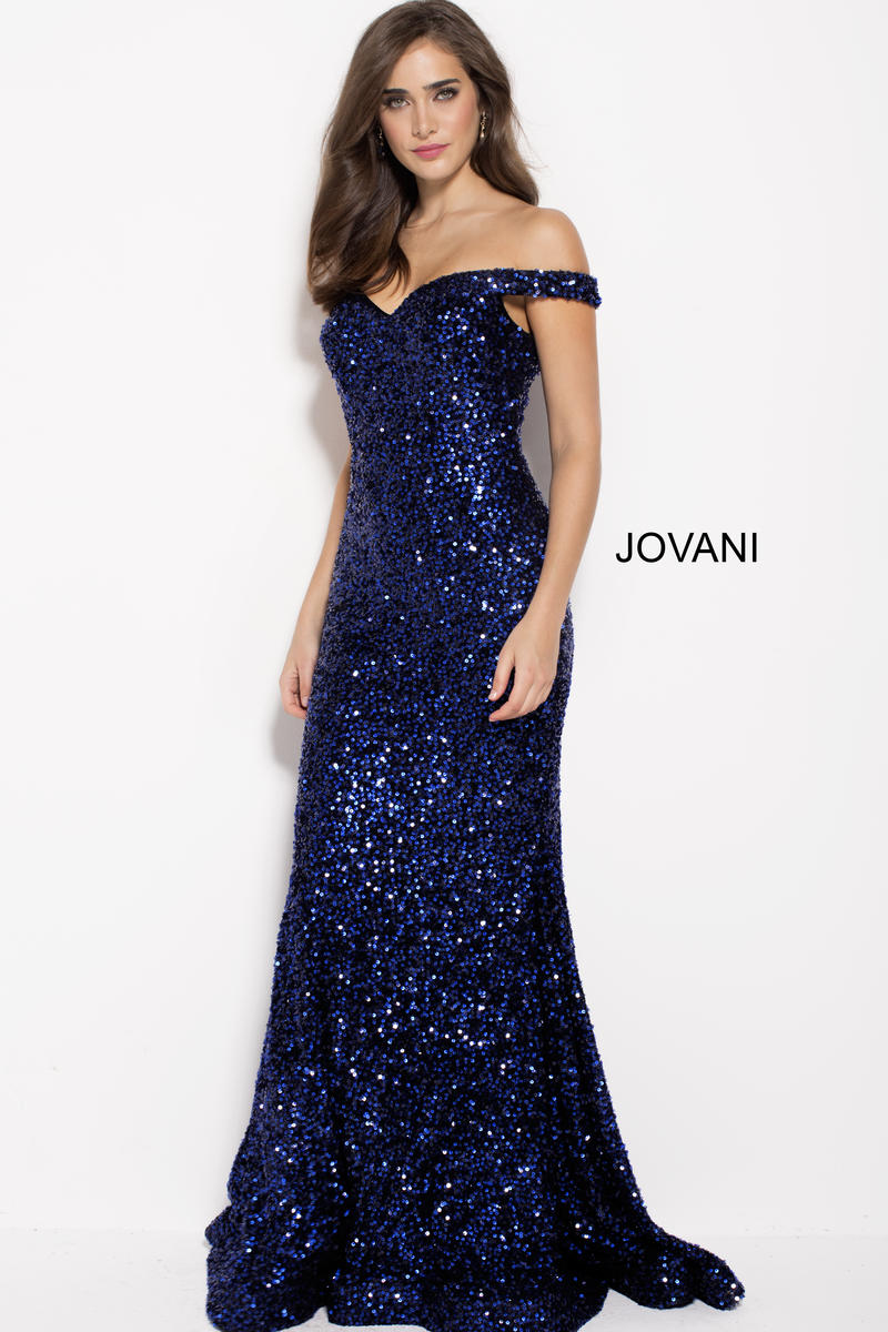 French Novelty: Jovani 60003 Off Shoulder Sequin Gown